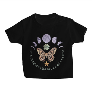 NATURE CAMISETA NEGRA PECHO BEBE