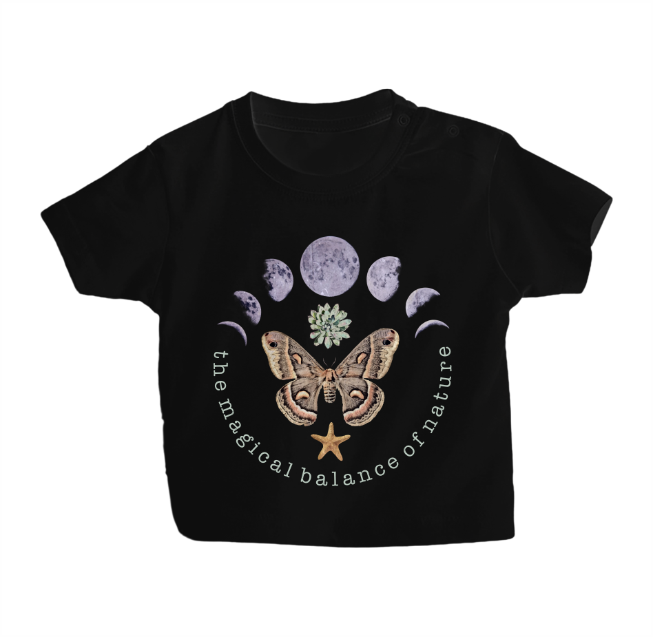 NATURE CAMISETA NEGRA PECHO BEBE