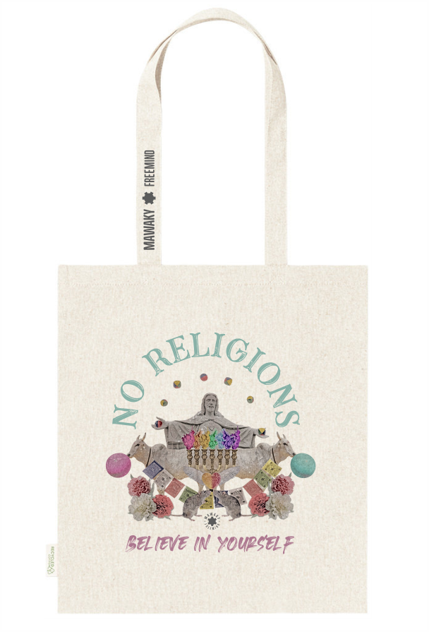 NO RELIGIONS TOTE BAG