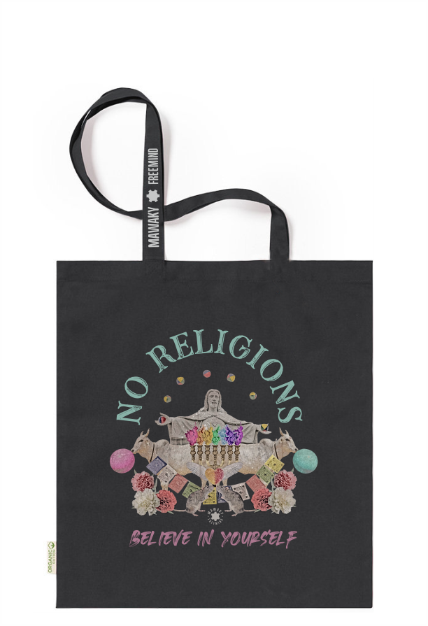 NO RELIGIONS TOTE BAG