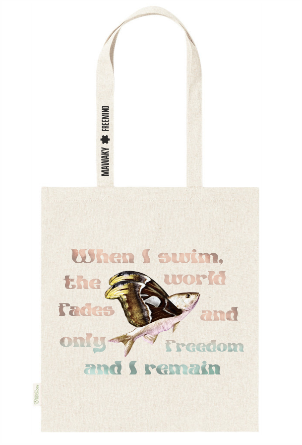WHEN I SWIM TOTE BAG