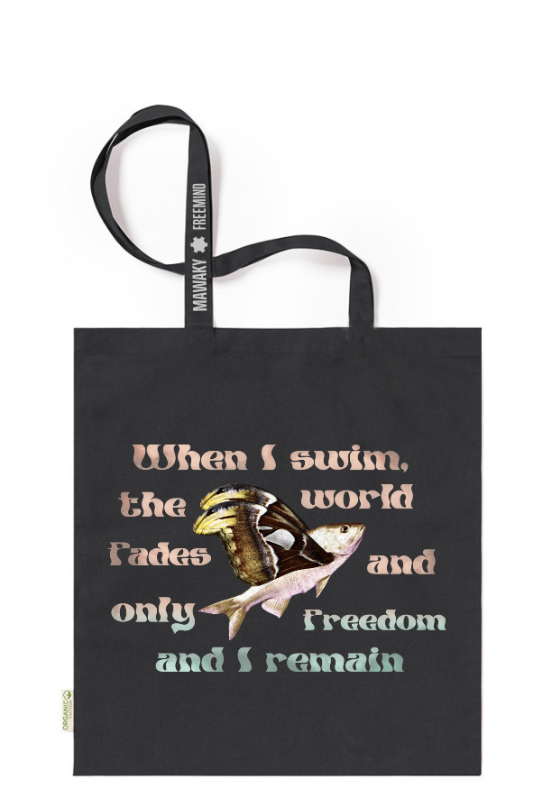 WHEN I SWIM TOTE BAG